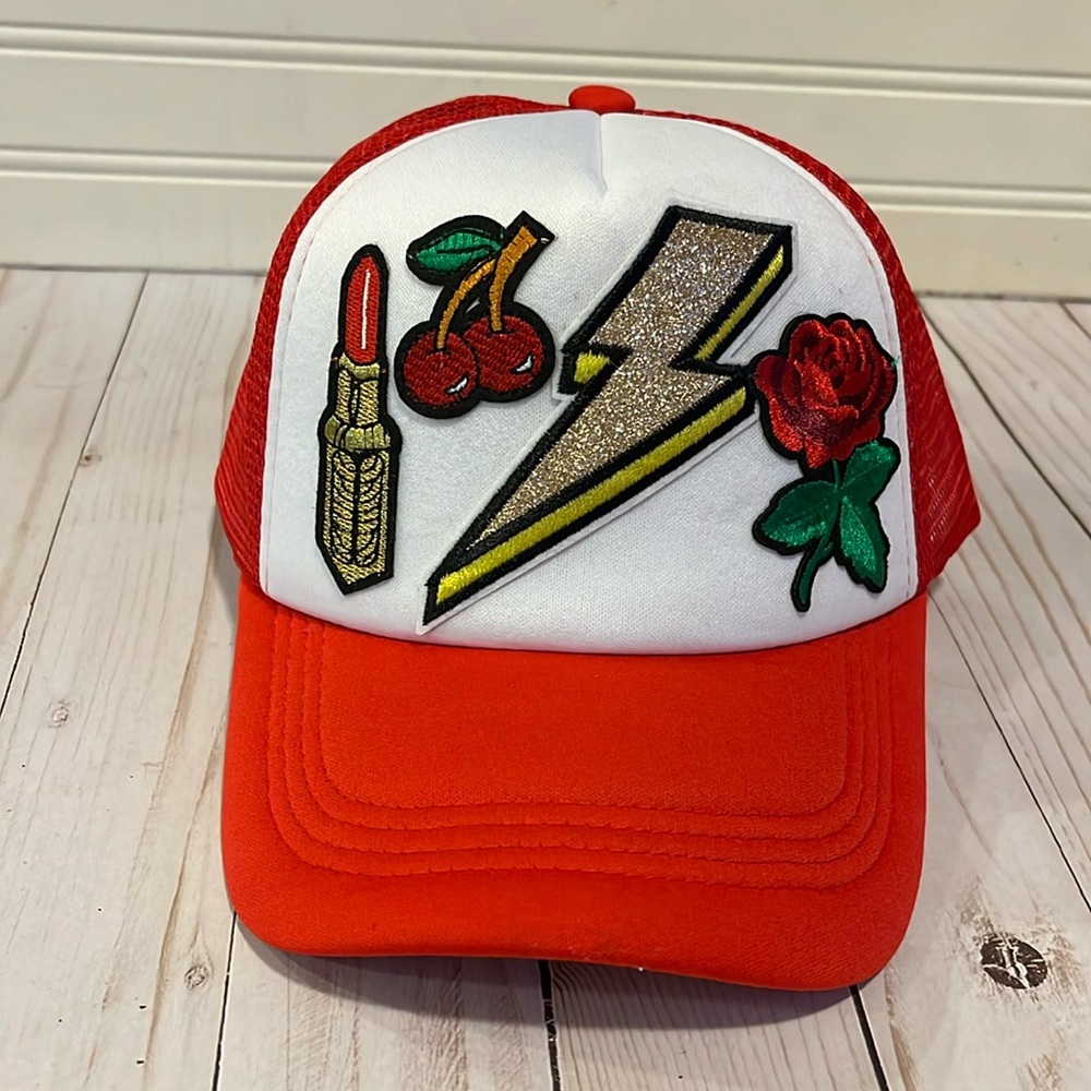 Trending Trucker hat with embroidered patches